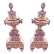 Paire de chenets style louis XV en bronze moulé