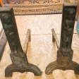 Paires de Chenets Gothiques pour Cheminée de la Haute Époque Médiévale, 18ème siècle