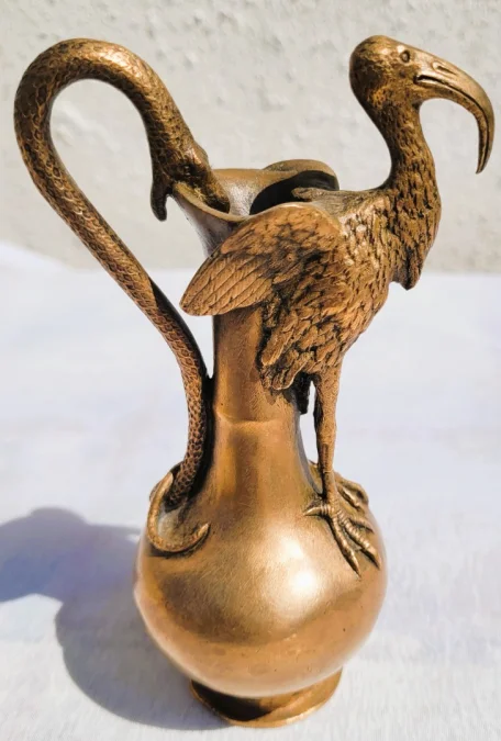 Vase à l'ibis et au serpent d'après Christophe Fratin fin 19ème