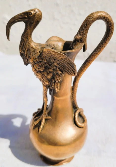 Vase à l'ibis et au serpent d'après Christophe Fratin fin 19ème