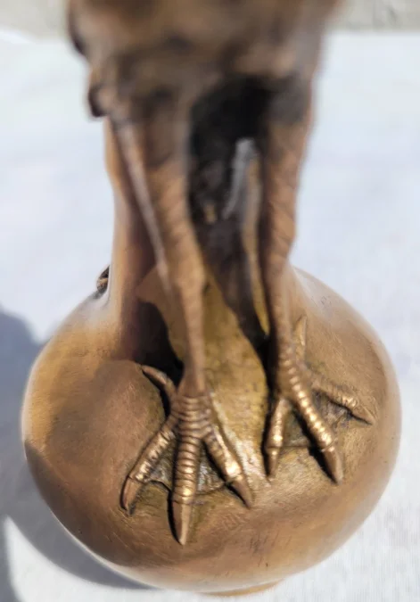 Vase à l'ibis et au serpent d'après Christophe Fratin fin 19ème