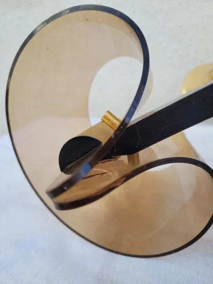 Lustre à 3 feux Altuglass par Michel Dumas métal doré années 60s70svintage
