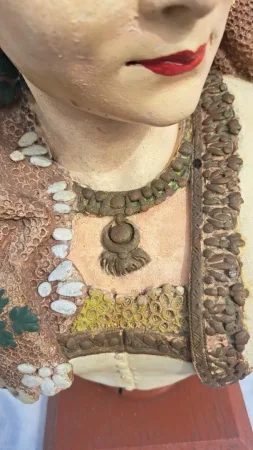 Sculpture Terre Cuite Par Adolphe Maubach Buste De Femme 19ème