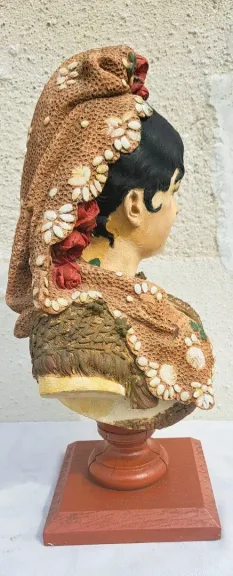 Sculpture Terre Cuite Par Adolphe Maubach Buste De Femme 19ème