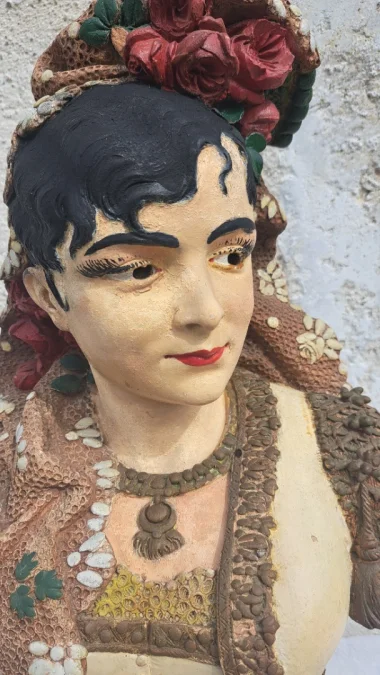 Sculpture Terre Cuite Par Adolphe Maubach Buste De Femme 19ème