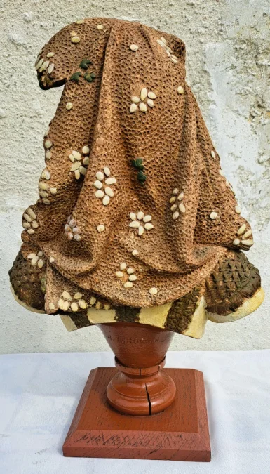 Sculpture Terre Cuite Par Adolphe Maubach Buste De Femme 19ème