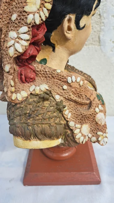 Sculpture Terre Cuite Par Adolphe Maubach Buste De Femme 19ème