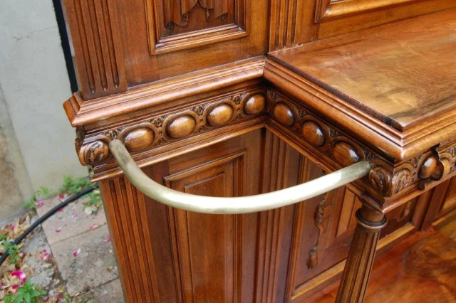 Napoléon III walnut hall stand, late 19th century — Excellent condition