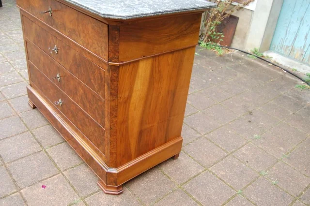 Louis-Philippe walnut secretaire chest of drawers, 19th century — Excellent condition