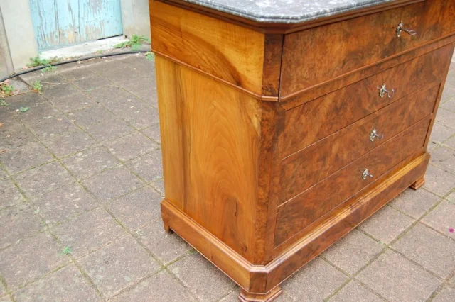 Louis-Philippe walnut secretaire chest of drawers, 19th century — Excellent condition