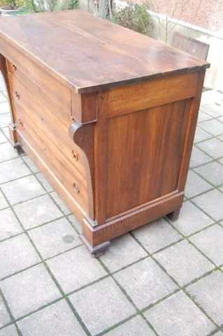 Restauration solid walnut chest of drawers, 19th century — Needs restoration