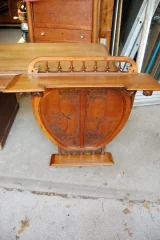 Art Nouveau walnut console table
