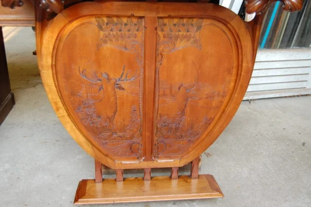 Art Nouveau walnut console table — Excellent condition