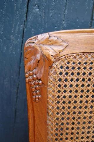 Set of six Art Nouveau walnut chairs, circa 1900