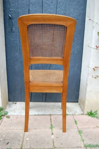 Set of six Art Nouveau walnut chairs, circa 1900
