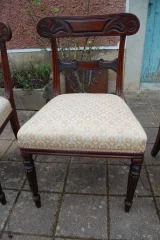 Set van Zes Louis-Philippe Stoelen in Mahonie, 19e Eeuw