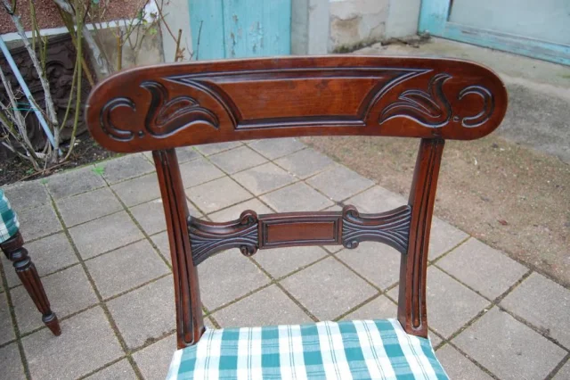 Set van Zes Louis-Philippe Stoelen in Mahonie, 19e Eeuw — Uitstekende staat