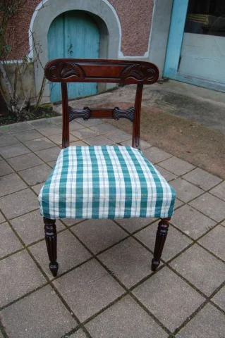 Set van Zes Louis-Philippe Stoelen in Mahonie, 19e Eeuw — Uitstekende staat