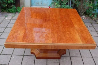 Art Deco moire mahogany table, 1930s