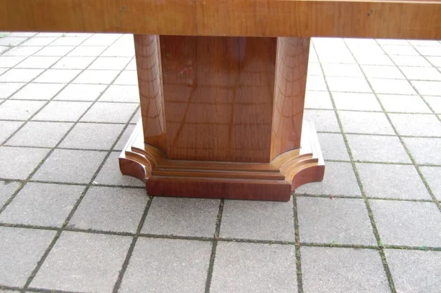 Art Deco moire mahogany table, 1930s — Excellent condition