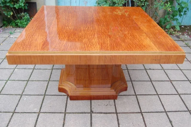 Art Deco moire mahogany table, 1930s — Excellent condition