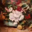 Tableau de fleurs d’époque XIXème siècle signé H. Cauchois.