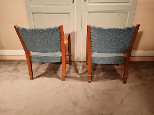 Fauteuils et chaises vintage Bow Wood en frêne, par Wilhem Von Bode Circa 1950.