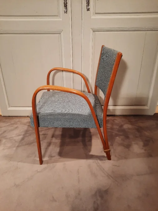 Fauteuils et chaises vintage Bow Wood en frêne, par Wilhem Von Bode Circa 1950.