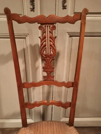 Paire de chaises basses à langer en merisier d’époque XIXème siècle.