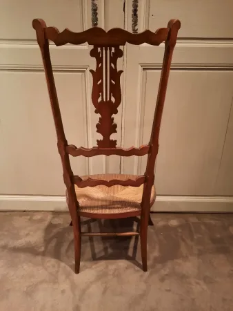 Paire de chaises basses à langer en merisier d’époque XIXème siècle.