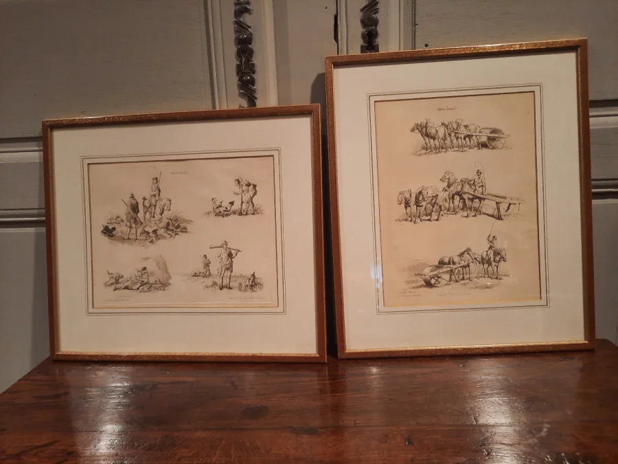 Deux gravures anglaises d’époque XIXème siècle.