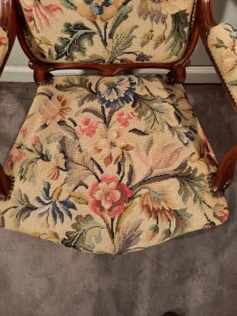 Paire de fauteuils en palissandre d’époque Napoléon III.