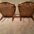 Paire de fauteuils en palissandre d’époque Napoléon III.