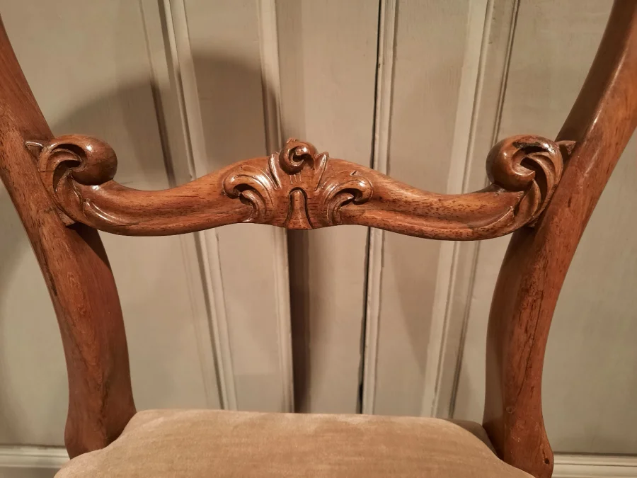 Chaise de harpiste en acajou d’époque Louis-Philippe.
