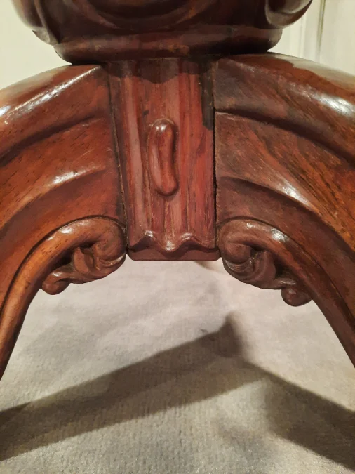 Chaise de harpiste en acajou d’époque Louis-Philippe.