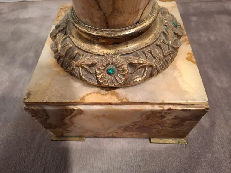 Colonne en marbre et bronze d’époque Art Nouveau.