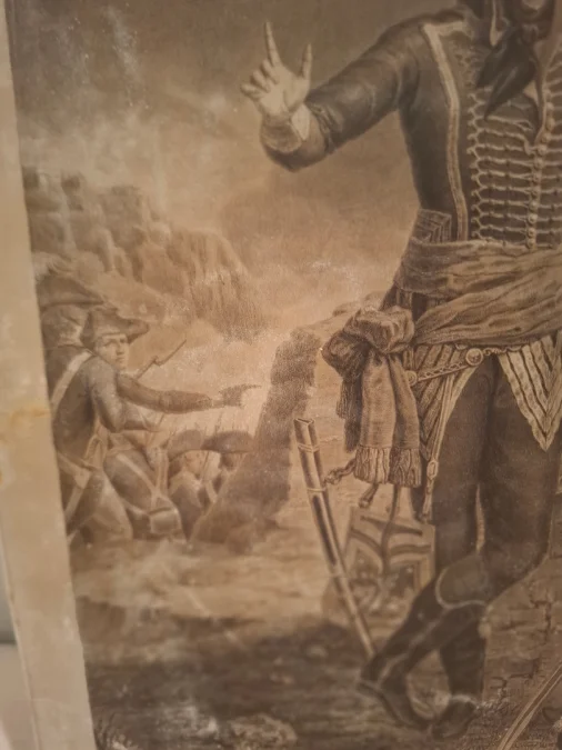 Pierre lithographique d’époque XIXème siècle représentant le Général Marceau.