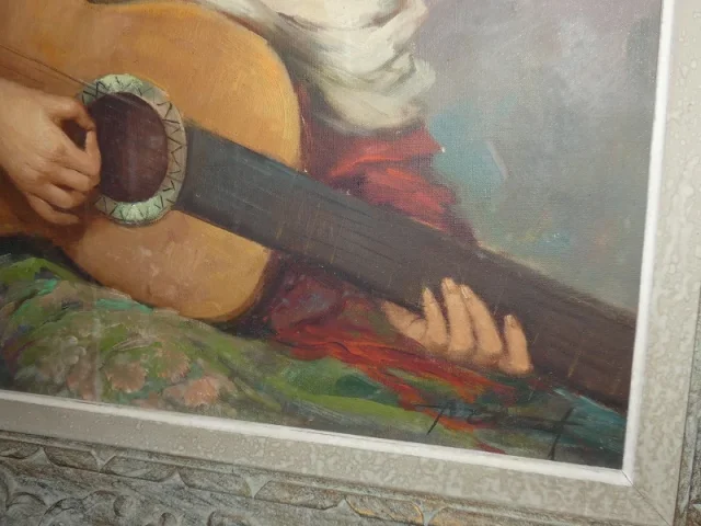 Tableau HST"La belle gitane"M. CALLEWAERT XXeme