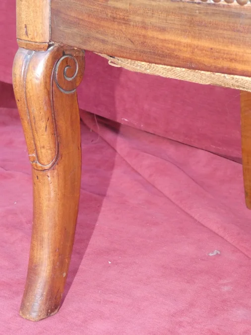 Fauteuil de bureau  Charles X (1824-1830) acajou
