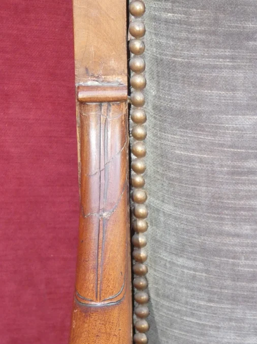 Fauteuil de bureau  Charles X (1824-1830) acajou