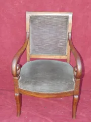 Fauteuil de bureau  Charles X (1824-1830) acajou