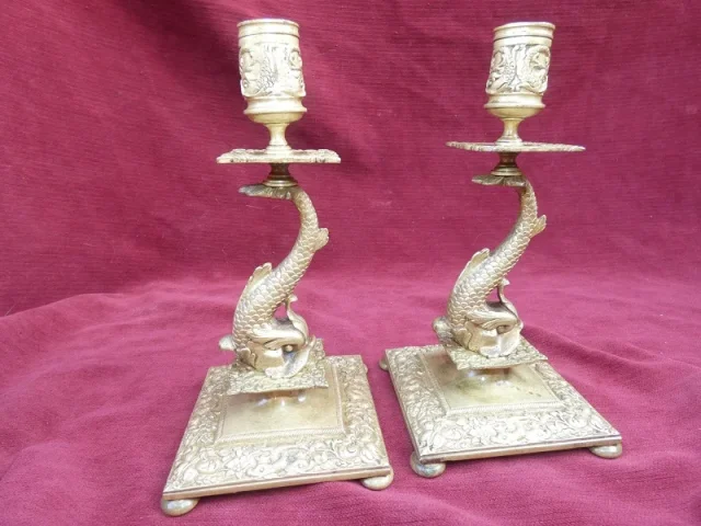 PAIR OF LOUIS XIV STYLE CANDLESTICKS