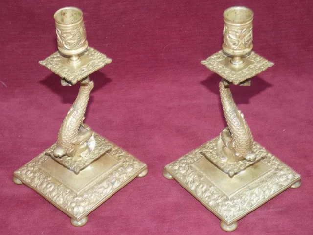 PAIR OF LOUIS XIV STYLE CANDLESTICKS