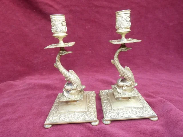 PAIR OF LOUIS XIV STYLE CANDLESTICKS