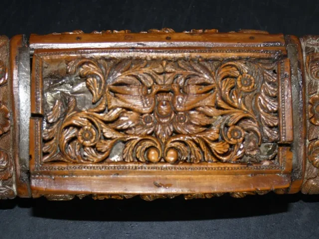 Tabatière en corozo sculpté art populaire 18ème