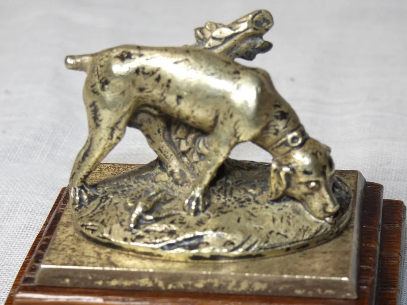 Paire de bronzes de Vienne argentés sur le thème de la chasse 19e siècle