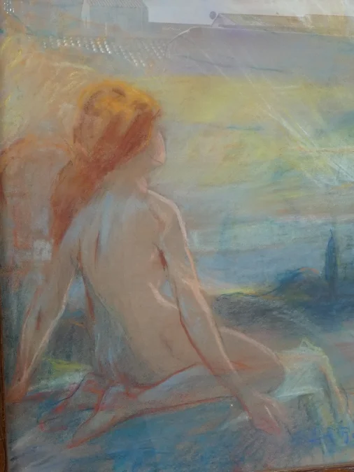 PASTEL firmado por Jean Aristid RUDEL