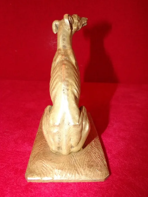 Sculpture  " lévrier et canard " bronze à patine dorée P.J.Mène 1810-1879 Paris