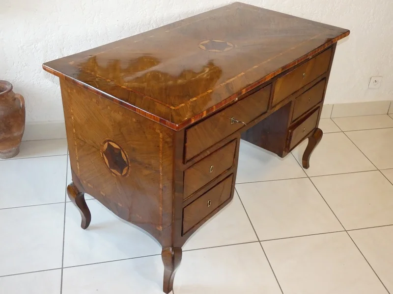Bureau de changeur à caissons d' époque Régence vers 1720 , 18e siècle Touraine