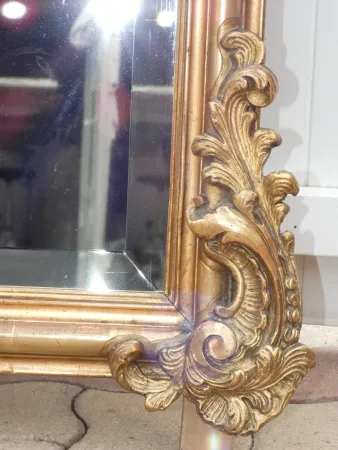 Miroir doré de style Louis XV rocaille époque Napoléon III vers 1875